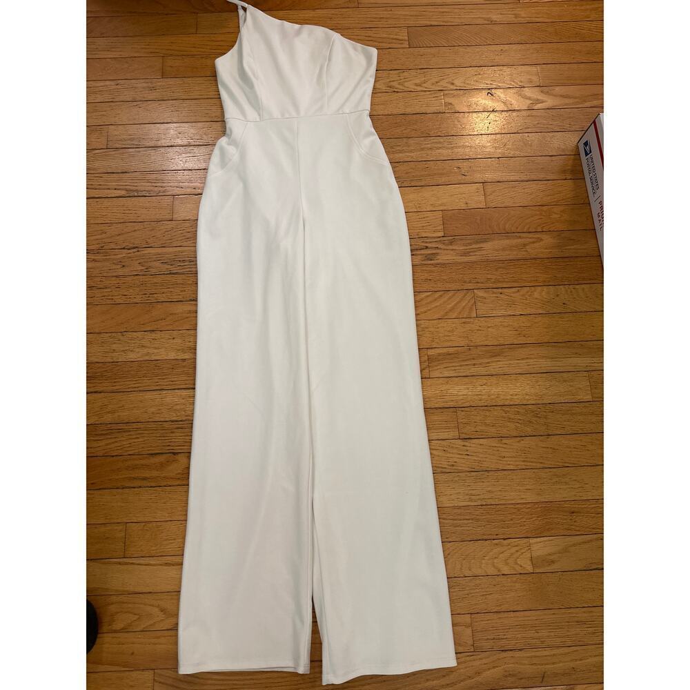 Womens Size XS White Crystal Sky Jumper Pants Suit